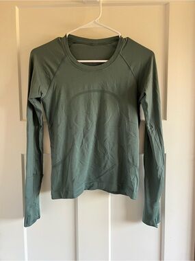 lululemon athletica long sleeve performance top - teal